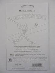 Mrs Grossman 4 x 6.5 Sport Green Cardstock Sticker Sheet - Baseball - Vintage & Collectible