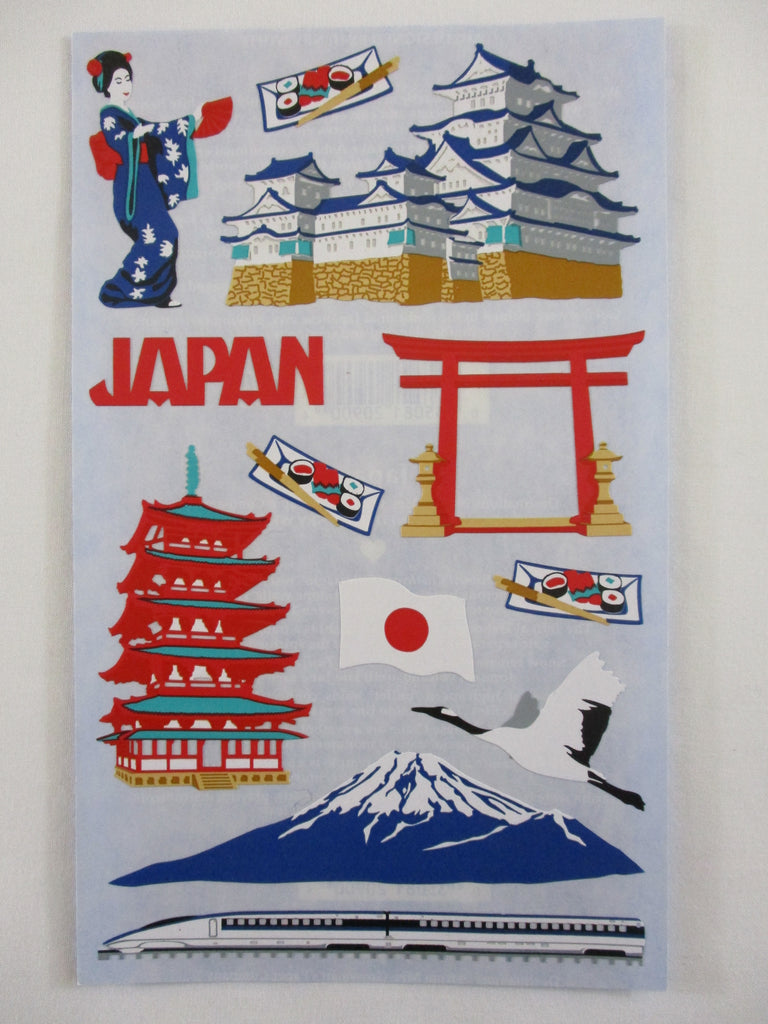 Mrs Grossman 4 x 6.5 Destinations - Japan Sticker Sheet - Vintage & Collectible