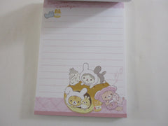 Cute Kawaii San-X Corocoro Coronya Cat Bunny 4 x 6 Inch Notepad / Memo Pad - Journal Diary Stationery Designer Paper Collection