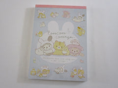 Cute Kawaii San-X Corocoro Coronya Cat Bunny 4 x 6 Inch Notepad / Memo Pad - Journal Diary Stationery Designer Paper Collection