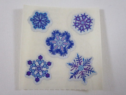 Sandylion Snow Flakes Glitter Sticker Sheet / Module - Vintage & Collectible