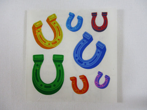 Sandylion Horseshoe Glitter Sticker Sheet / Module - Vintage & Collectible