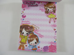 Cute Kawaii VHTF Vintage Collectible Kamio Magical Girl Friends 4 x 6 Inch Notepad / Memo Pad - Stationery Designer Paper Collection