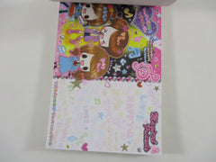 Cute Kawaii VHTF Vintage Collectible Kamio Magical Girl Friends 4 x 6 Inch Notepad / Memo Pad - Stationery Designer Paper Collection