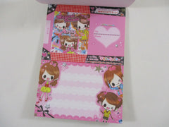 Cute Kawaii VHTF Vintage Collectible Kamio Magical Girl Friends 4 x 6 Inch Notepad / Memo Pad - Stationery Designer Paper Collection