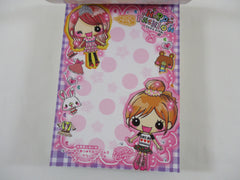 Cute Kawaii VHTF Vintage Collectible Crux Happy Fashion Girl Friends 4 x 6 Inch Notepad / Memo Pad - Stationery Designer Paper Collection