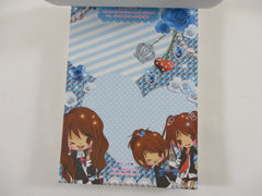 Cute Kawaii VHTF Vintage Collectible Crux Happy Pink Girl Friends 4 x 6 Inch Notepad / Memo Pad - Stationery Designer Paper Collection