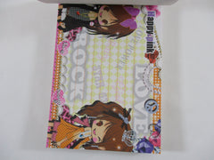 Cute Kawaii VHTF Vintage Collectible Crux Happy Pink Girl Friends 4 x 6 Inch Notepad / Memo Pad - Stationery Designer Paper Collection