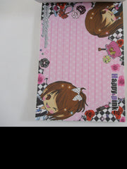 Cute Kawaii VHTF Vintage Collectible Crux Happy Pink Girl Friends 4 x 6 Inch Notepad / Memo Pad - Stationery Designer Paper Collection