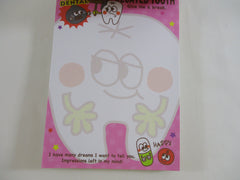 Cute Kawaii VHTF Vintage Collectible Kamio Happy Dental 4 x 6 Inch Notepad / Memo Pad - Stationery Designer Paper Collection