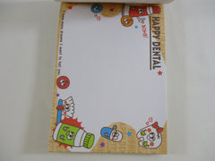 Cute Kawaii VHTF Vintage Collectible Kamio Happy Dental 4 x 6 Inch Notepad / Memo Pad - Stationery Designer Paper Collection