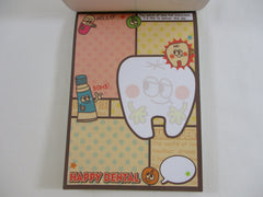 Cute Kawaii VHTF Vintage Collectible Kamio Happy Dental 4 x 6 Inch Notepad / Memo Pad - Stationery Designer Paper Collection