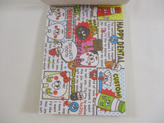 Cute Kawaii VHTF Vintage Collectible Kamio Happy Dental 4 x 6 Inch Notepad / Memo Pad - Stationery Designer Paper Collection