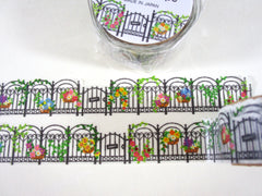 Cute Kawaii MW Washi / Masking Deco Tape - Garden Fence of Flowers - for Scrapbooking Journal Planner Craft
