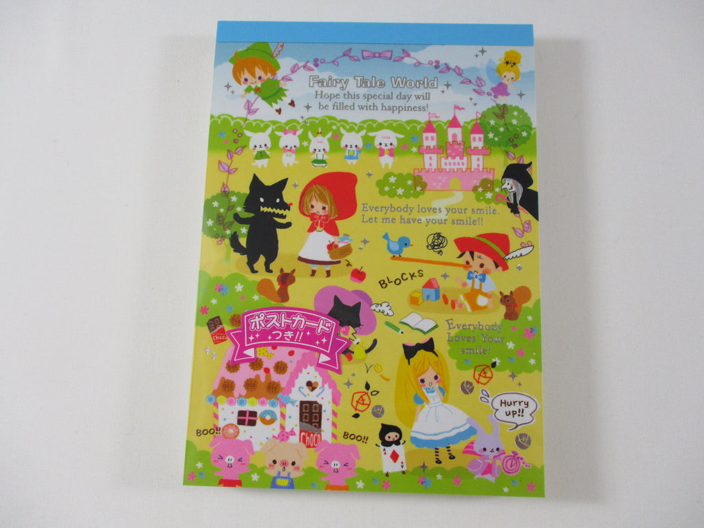 Cute Kawaii VHTF Vintage Collectible Kamio Fairy Tale World 4 x 6 Inch Notepad / Memo Pad - Stationery Designer Paper Collection