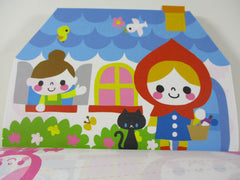 Cute Kawaii VHTF Vintage Collectible Kamio Red Riding Hood Die cut 4 x 6 Inch Notepad / Memo Pad - Stationery Designer Paper Collection