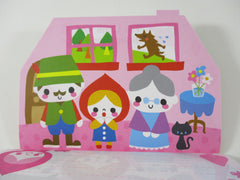 Cute Kawaii VHTF Vintage Collectible Kamio Red Riding Hood Die cut 4 x 6 Inch Notepad / Memo Pad - Stationery Designer Paper Collection