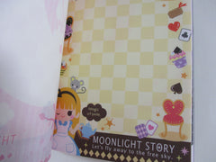 Cute Kawaii VHTF Vintage Collectible Q-lia Alice Moonlight 4 x 6 Inch Notepad / Memo Pad - Stationery Designer Paper Collection
