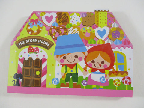 Cute Kawaii VHTF Vintage Collectible Kamio Story House Die cut 4 x 6 Inch Notepad / Memo Pad - Stationery Designer Paper Collection