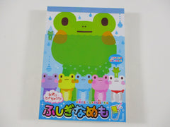 Cute Kawaii VHTF Vintage Collectible Q-lia Frog 4 x 6 Inch Notepad / Memo Pad - Stationery Designer Paper Collection