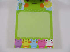Cute Kawaii VHTF Vintage Collectible Q-lia Frog 4 x 6 Inch Notepad / Memo Pad - Stationery Designer Paper Collection