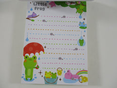 Cute Kawaii VHTF Vintage Collectible Q-lia Frog 4 x 6 Inch Notepad / Memo Pad - Stationery Designer Paper Collection