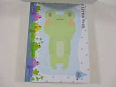 Cute Kawaii VHTF Vintage Collectible Q-lia Frog 4 x 6 Inch Notepad / Memo Pad - Stationery Designer Paper Collection