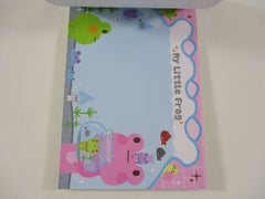 Cute Kawaii VHTF Vintage Collectible Q-lia Frog 4 x 6 Inch Notepad / Memo Pad - Stationery Designer Paper Collection