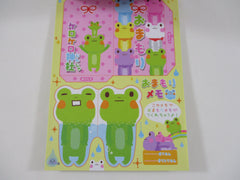 Cute Kawaii VHTF Vintage Collectible Q-lia Frog 4 x 6 Inch Notepad / Memo Pad - Stationery Designer Paper Collection