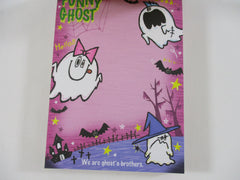 Cute Kawaii VHTF Vintage Collectible Kamio Funny Ghost Halloween 4 x 6 Inch Notepad / Memo Pad - Stationery Designer Paper Collection