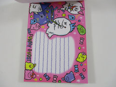 Cute Kawaii VHTF Vintage Collectible Kamio Funny Ghost Halloween 4 x 6 Inch Notepad / Memo Pad - Stationery Designer Paper Collection