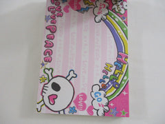 Cute Kawaii VHTF Vintage Collectible Kamio Love Peace Skull Halloween 4 x 6 Inch Notepad / Memo Pad - Stationery Designer Paper Collection