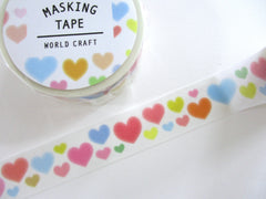 Cute Kawaii World Craft Washi / Masking Deco Tape - Hearts Love Valentine Wedding #Luv - for Scrapbooking Journal Planner Craft
