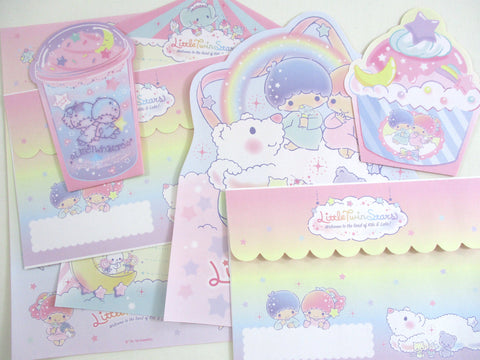 Cute Kawaii Little Twin Stars Rainbow Cupcake 2020 - Penpal Stationery Writing Paper Envelope Preowned