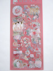 Cute Kawaii BGM Iridescent Set of 3 Sticker Sheets - Cat Feline Kitty - for Journal Planner Craft Organizer Calendar