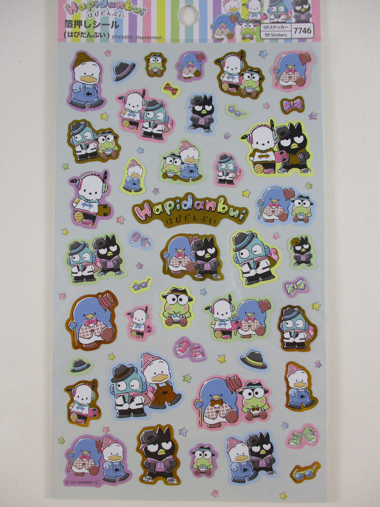 Cute Kawaii Sanrio Characters Badtz Keroppi Pochacco Hapidanbui C Large Sticker Sheet - for Journal Planner Craft
