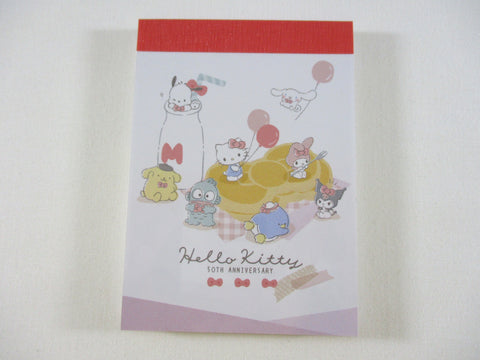 Cute Kawaii Kamio Sanrio Characters Hello Kitty 50th Anniversary Mini Notepad / Memo Pad - A - Stationery Designer Paper Collection