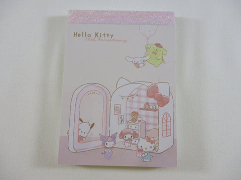 Cute Kawaii Kamio Sanrio Characters Hello Kitty 50th Anniversary Mini Notepad / Memo Pad - B - Stationery Designer Paper Collection