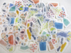 Cute Kawaii Papier Platz Flake Stickers Sack - Flower Vase Stem - for Journal Agenda Planner Scrapbooking Craft Schedule