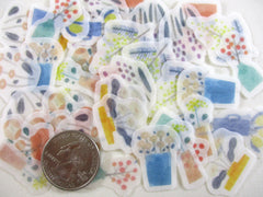 Cute Kawaii Papier Platz Flake Stickers Sack - Flower Vase Stem - for Journal Agenda Planner Scrapbooking Craft Schedule