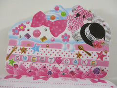 Cute Kawaii VHTF Vintage Collectible Kamio Sweet Cakes Die cut 4 x 6 Inch Notepad / Memo Pad - Stationery Designer Paper Collection