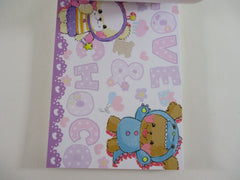 Cute Kawaii VHTF Vintage Collectible Crux Choco Bear Love 4 x 6 Inch Notepad / Memo Pad - Stationery Designer Paper Collection