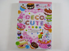 Cute Kawaii VHTF Vintage Collectible Q-Lia Deco Cute Sweet Food Theme 4 x 6 Inch Notepad / Memo Pad - Stationery Designer Paper Collection