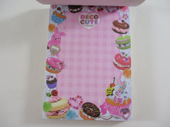 Cute Kawaii VHTF Vintage Collectible Q-Lia Deco Cute Sweet Food Theme 4 x 6 Inch Notepad / Memo Pad - Stationery Designer Paper Collection