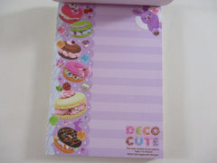 Cute Kawaii VHTF Vintage Collectible Q-Lia Deco Cute Sweet Food Theme 4 x 6 Inch Notepad / Memo Pad - Stationery Designer Paper Collection