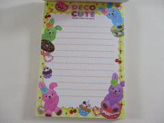 Cute Kawaii VHTF Vintage Collectible Q-Lia Deco Cute Sweet Food Theme 4 x 6 Inch Notepad / Memo Pad - Stationery Designer Paper Collection