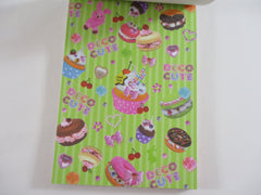 Cute Kawaii VHTF Vintage Collectible Q-Lia Deco Cute Sweet Food Theme 4 x 6 Inch Notepad / Memo Pad - Stationery Designer Paper Collection