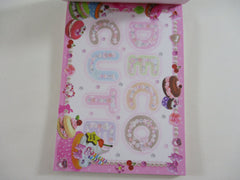 Cute Kawaii VHTF Vintage Collectible Q-Lia Deco Cute Sweet Food Theme 4 x 6 Inch Notepad / Memo Pad - Stationery Designer Paper Collection