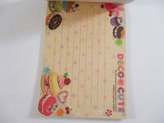 Cute Kawaii VHTF Vintage Collectible Q-Lia Deco Cute Sweet Food Theme 4 x 6 Inch Notepad / Memo Pad - Stationery Designer Paper Collection