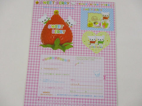 Rare ❤︎ Vintage *ੈ✩‧₊˚ Collectible ✿  Gift - Cute Kawaii DIY Paper Cut-outs Note Cards / Tags / Bookmarks - Sweet Berry